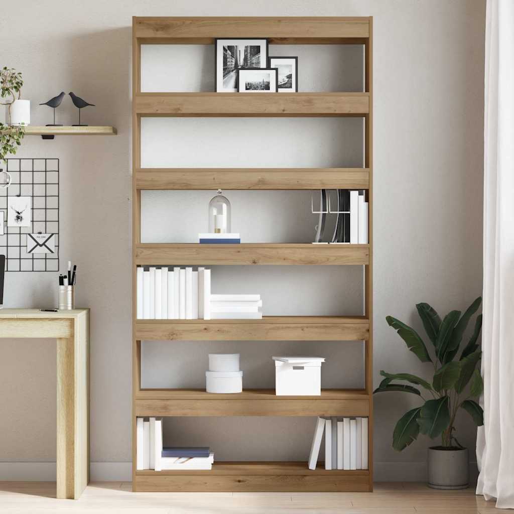 Könyvespolc 6 szintes 100 x 30 x 198 cm Szerelt Fa