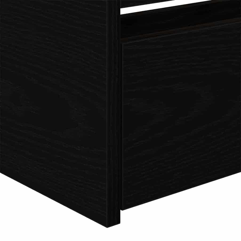 Nappaliágy fiókkal Fekete tölgy 90 x 190 cm Szerelt Fa