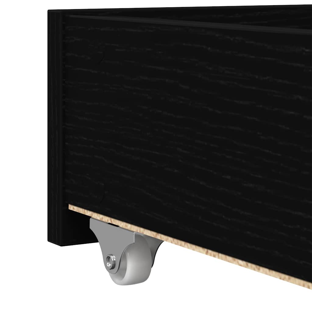 Nappaliágy fiókkal Fekete tölgy 90 x 190 cm Szerelt Fa