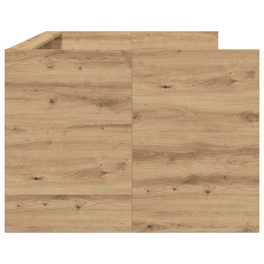 Nappaliágy fiókkal Artisan tölgy 90 x 200 cm Szerelt Fa