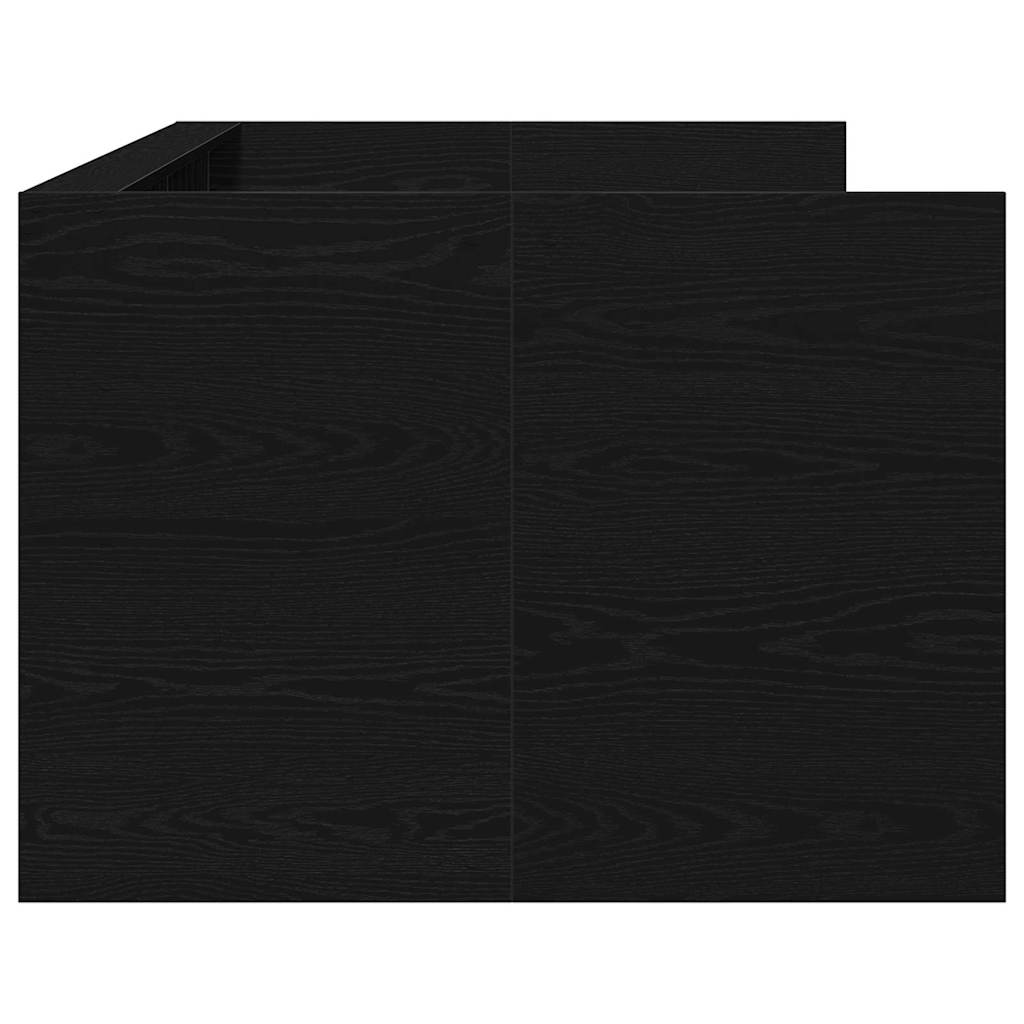 Nappaliágy fiókkal Fekete tölgy 75 x 190 cm Szerelt Fa