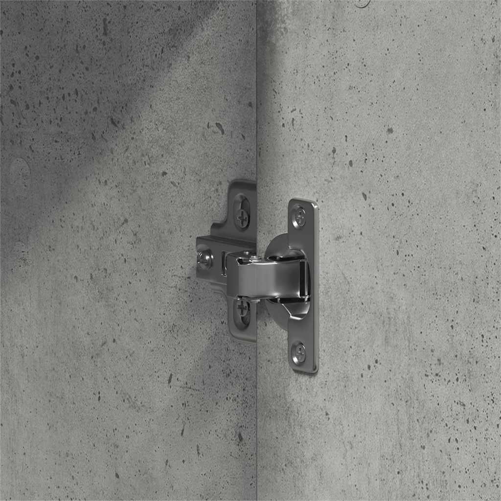 Ruhásszekrény Beton Szürke 55 x 25 x 189 cm Szerelt Fa