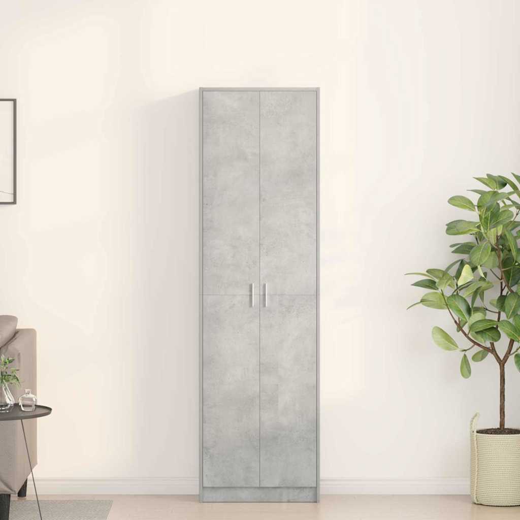 Ruhásszekrény Beton Szürke 55 x 25 x 189 cm Szerelt Fa