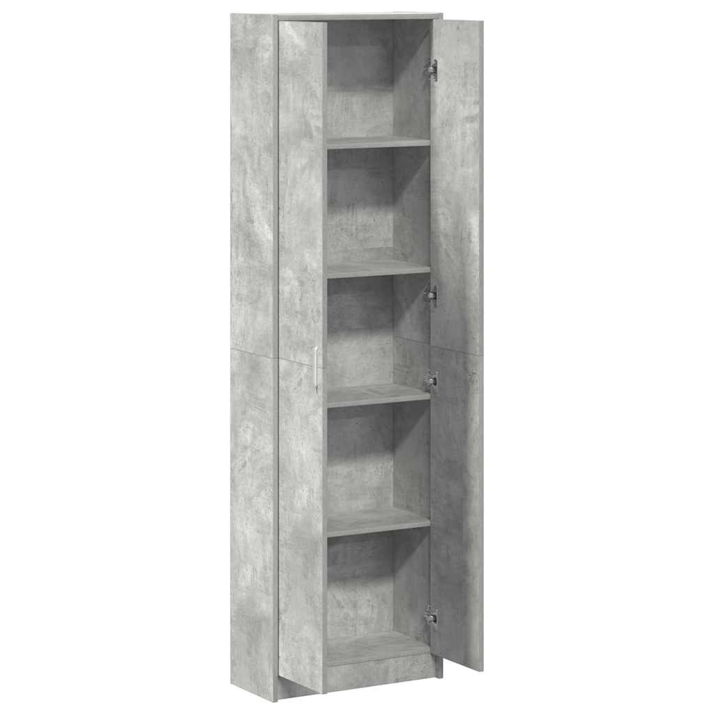 Ruhásszekrény Beton Szürke 55 x 25 x 189 cm Szerelt Fa