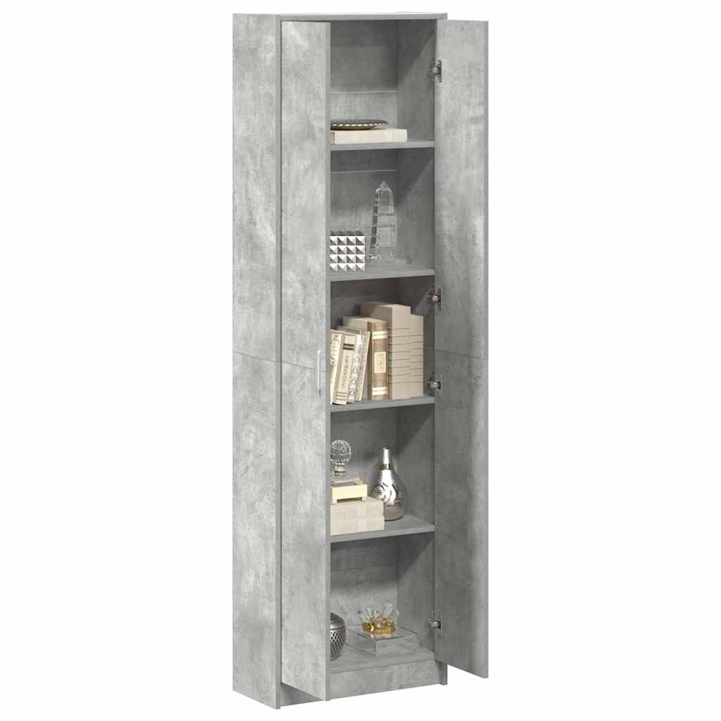 Ruhásszekrény Beton Szürke 55 x 25 x 189 cm Szerelt Fa