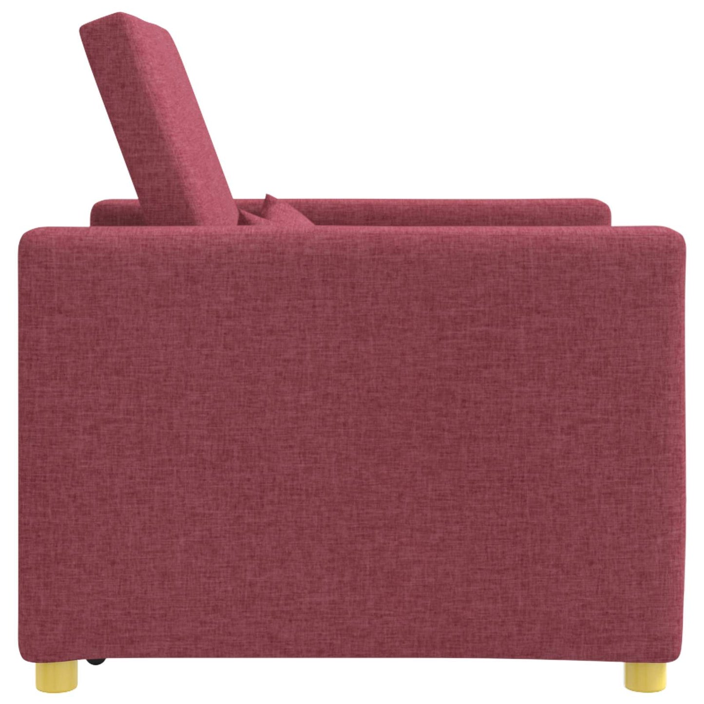 Kihúzható kanapéágy egyszemélyes bordó 90 x 165 x 87 cm szövet