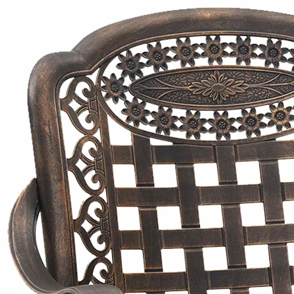 Kerti Szék 2 pcs Bronz 55 x 56,5 x 91cm Alumínium
