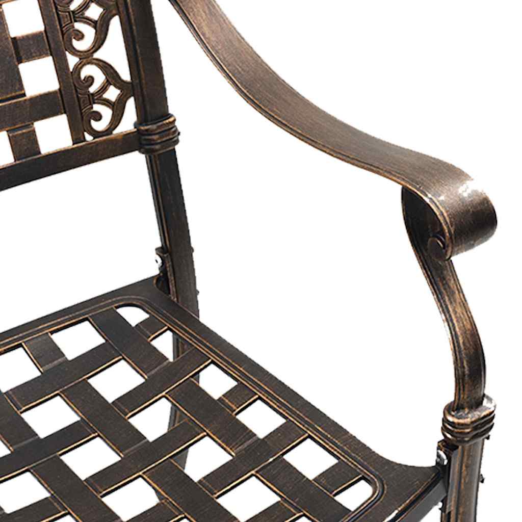 Kerti Szék 2 pcs Bronz 55 x 56,5 x 91cm Alumínium