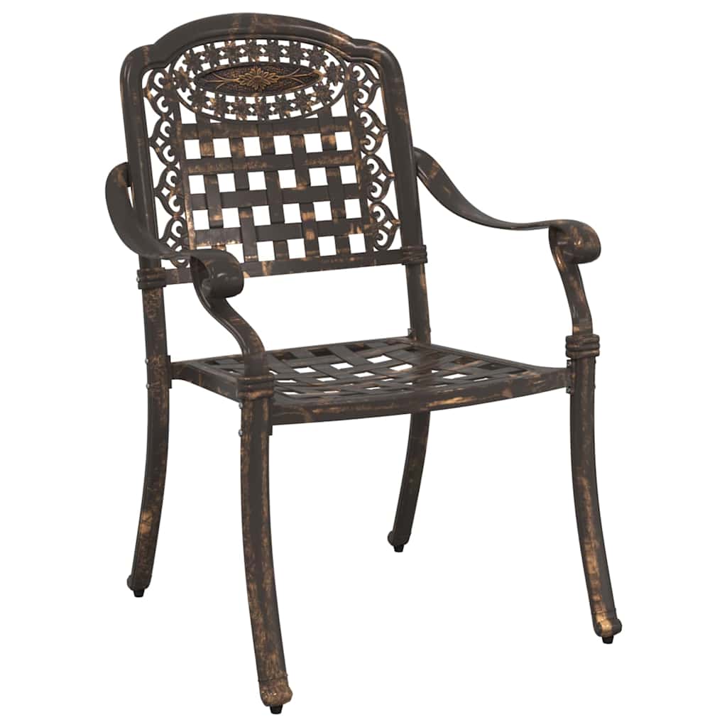 Kerti Szék 2 pcs Bronz 55 x 56,5 x 91cm Alumínium