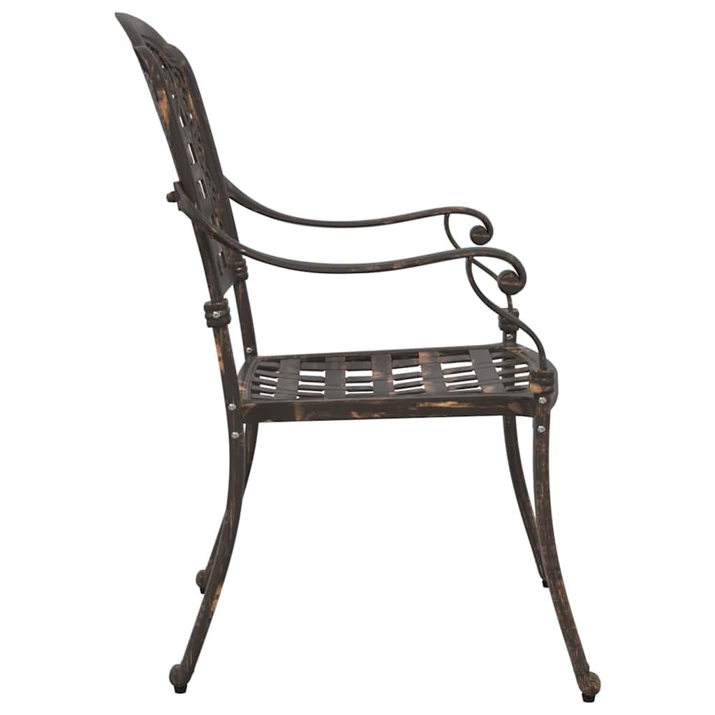 Kerti Szék 2 pcs Bronz 55 x 56,5 x 91cm Alumínium