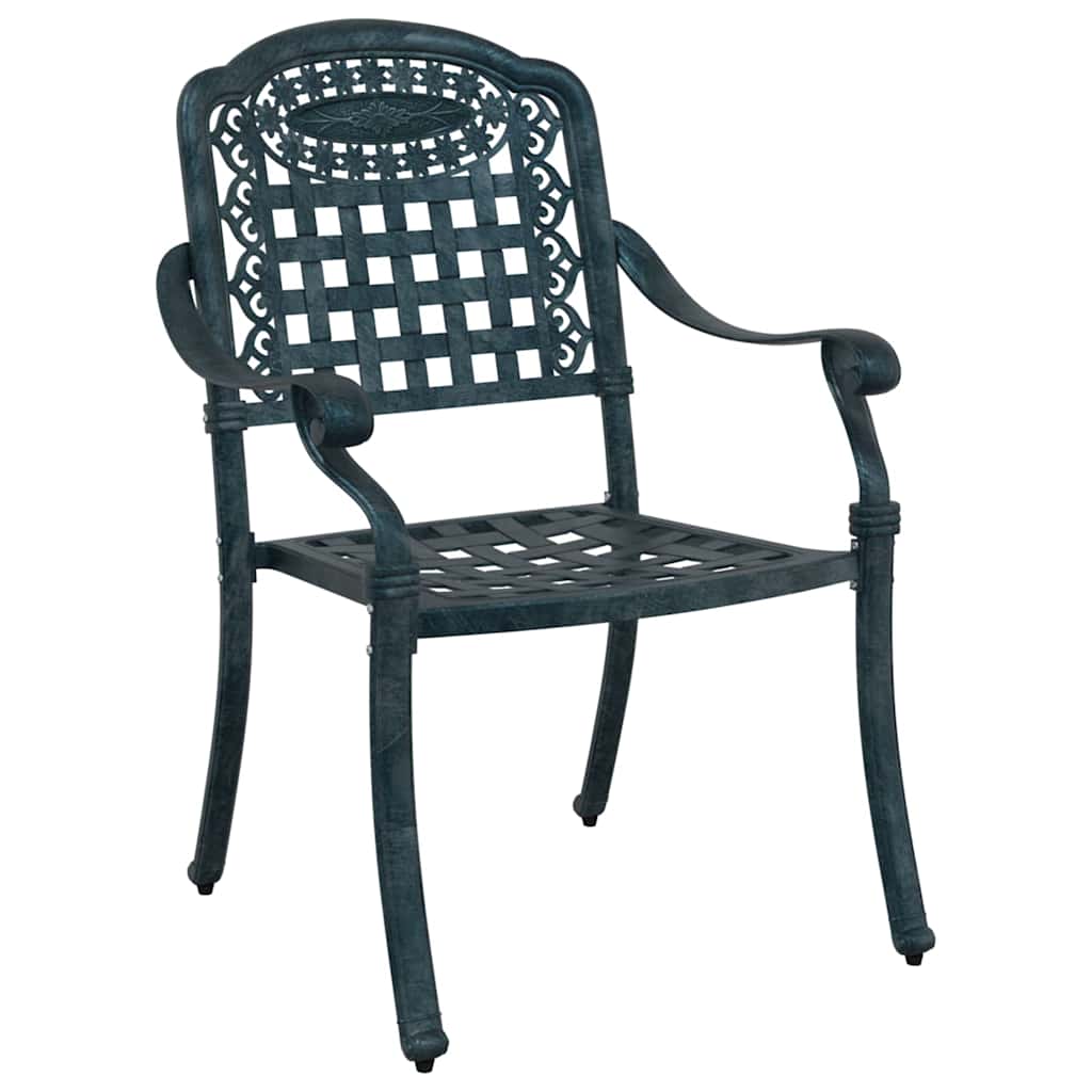 Kerti Szék 2 pcs Zöld 55 x 56,5 x 91cm Alumínium