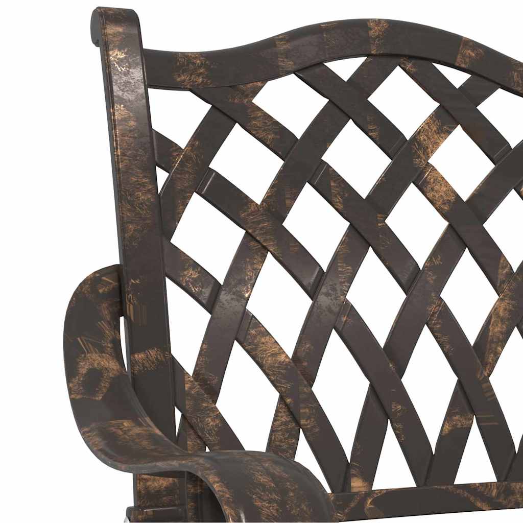 Kerti Szék 2 pcs Bronz 56 x 55 x 92.5cm Alumínium