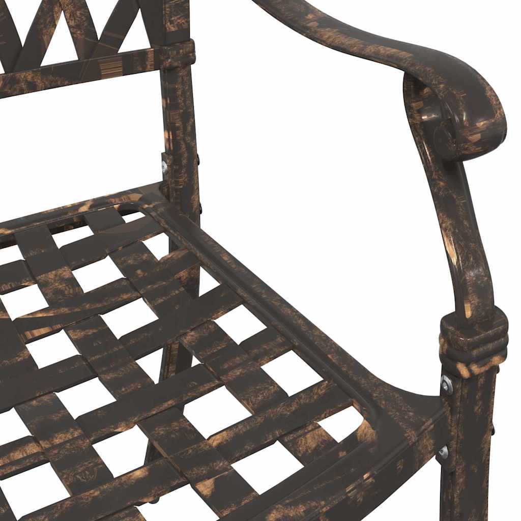 Kerti Szék 2 pcs Bronz 56 x 55 x 92.5cm Alumínium
