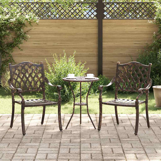 Kerti Szék 2 pcs Bronz 56 x 55 x 92.5cm Alumínium