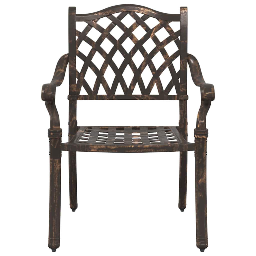 Kerti Szék 2 pcs Bronz 56 x 55 x 92.5cm Alumínium