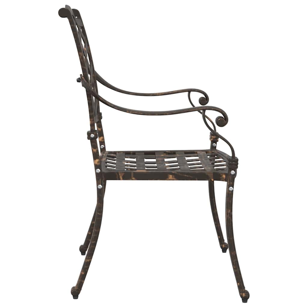 Kerti Szék 2 pcs Bronz 56 x 55 x 92.5cm Alumínium