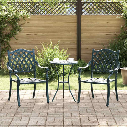 Kerti Szék 2 pcs Zöld 56 x 55 x 92.5cm Alumínium