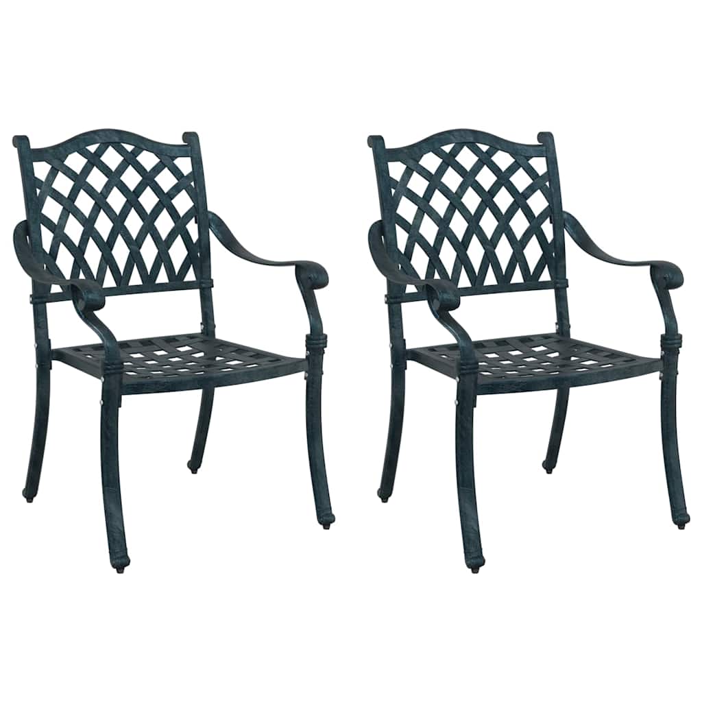 Kerti Szék 2 pcs Zöld 56 x 55 x 92.5cm Alumínium