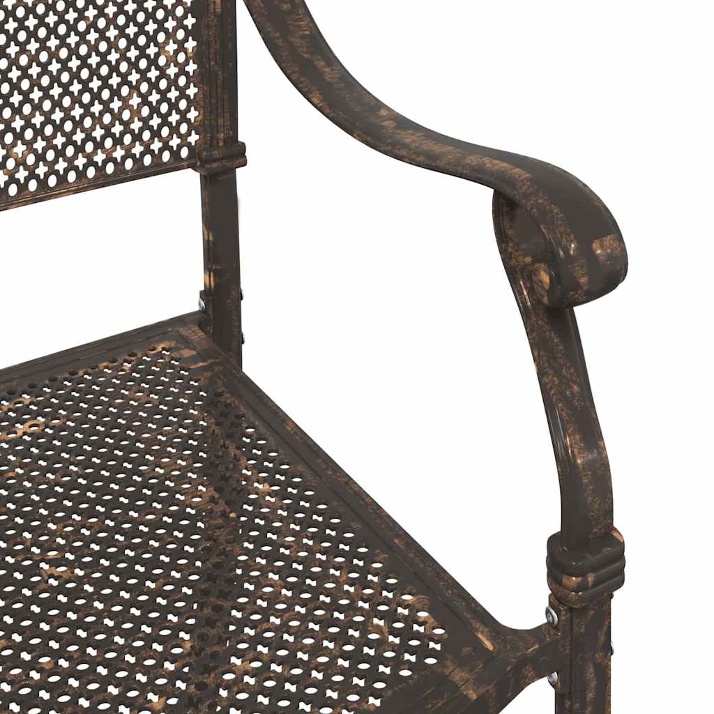 Kerti Szék 2 pcs Bronz 55 x 55 x 92,5cm Alumínium