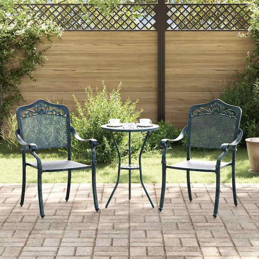 Kerti Szék 2 pcs Zöld 64 x 62 x 93cm Alumínium