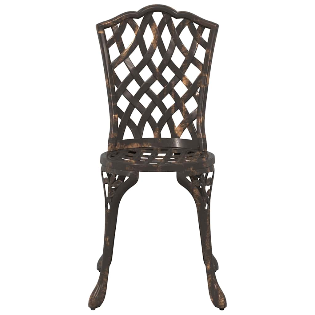 Kert Bistro Készlet 3 pcs Bronz Alumínium