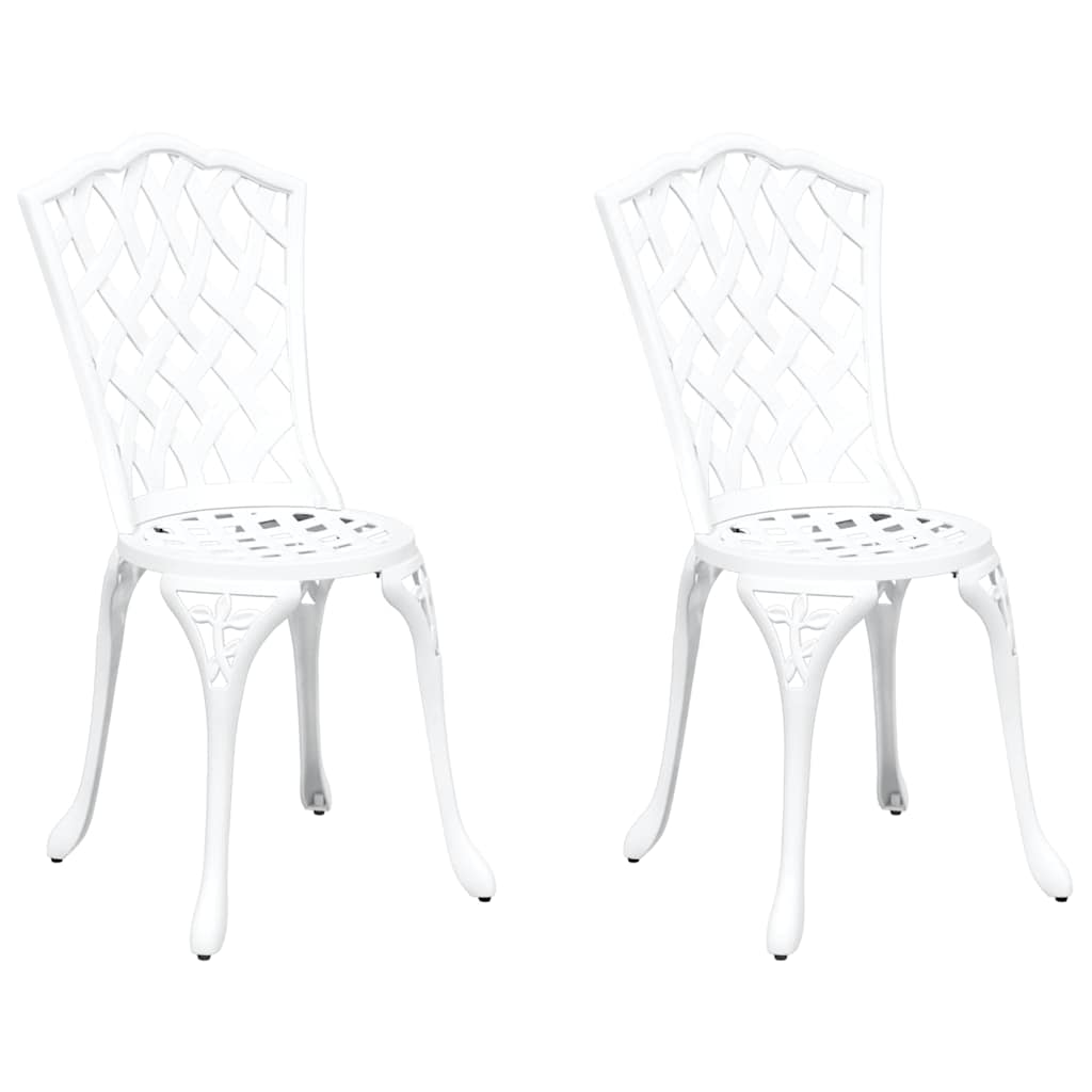 Kerti Szék 2 pcs Fehér 39 x 40 x 87cm Alumínium