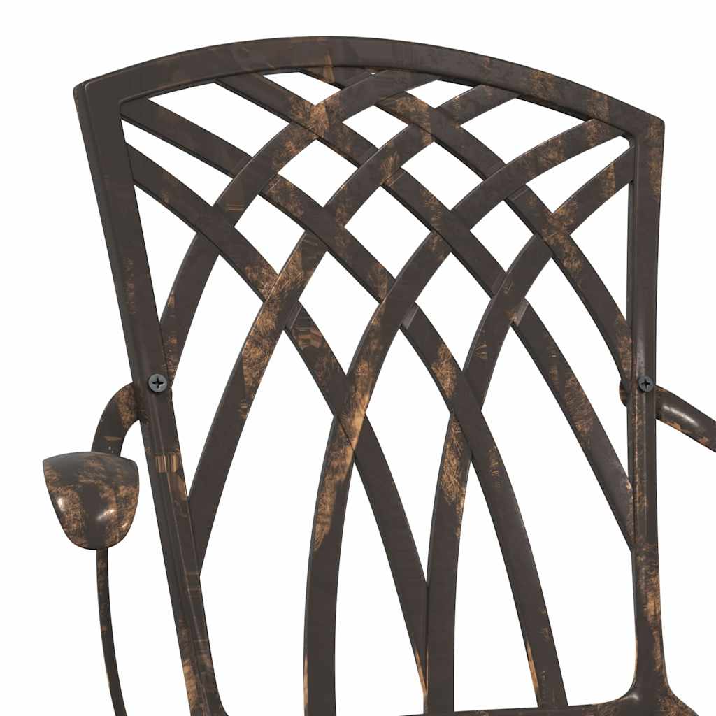 Kerti Szék 2 pcs Bronz 53 x 51 x 88,5cm Alumínium