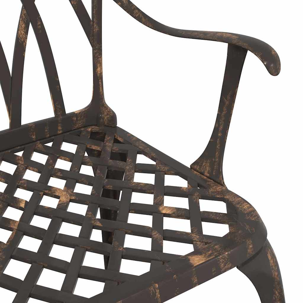 Kerti Szék 2 pcs Bronz 53 x 51 x 88,5cm Alumínium