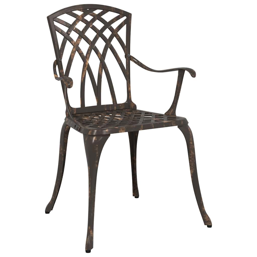 Kerti Szék 2 pcs Bronz 53 x 51 x 88,5cm Alumínium