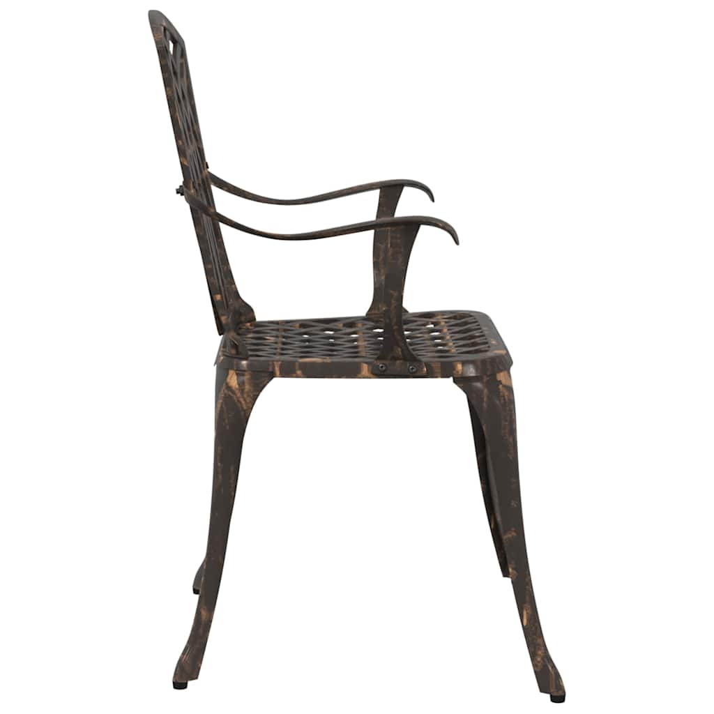 Kerti Szék 2 pcs Bronz 53 x 51 x 88,5cm Alumínium
