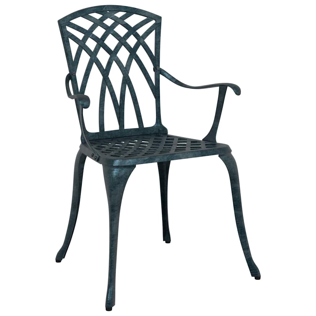 Kerti Szék 2 pcs Zöld 53 x 51 x 88,5cm Alumínium