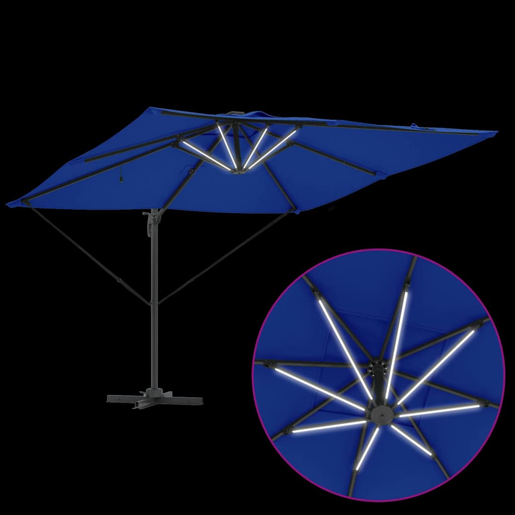 Napernyő Azure kék 286 x 284 x 270 cm Alumínium és poliészter