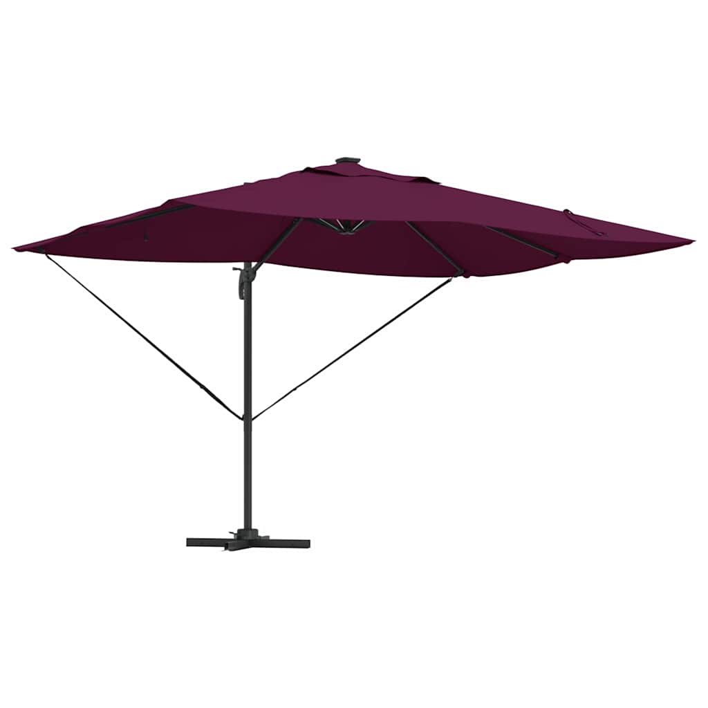 Napernyő Bordeaux piros 352 x 251 x 265 cm Pamut és Alumínium