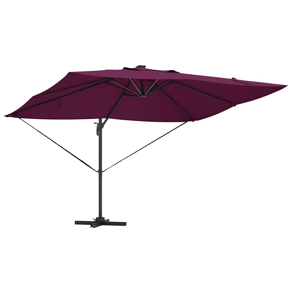 Napernyő Bordeaux piros 352 x 251 x 265 cm Pamut és Alumínium