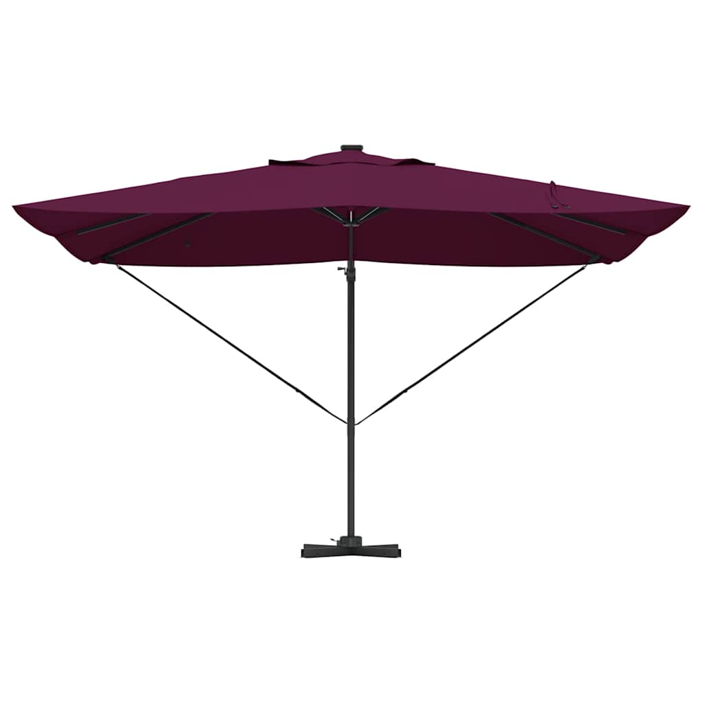 Napernyő Bordeaux piros 352 x 251 x 265 cm Pamut és Alumínium