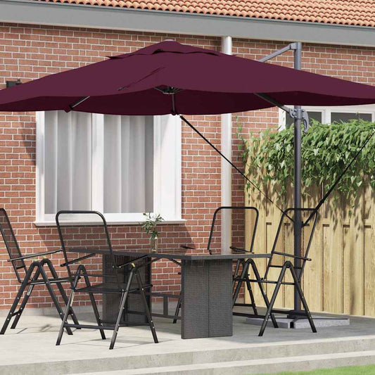 Napernyő Bordeaux piros 351 x 250 x 260 cm Pamut és Alumínium