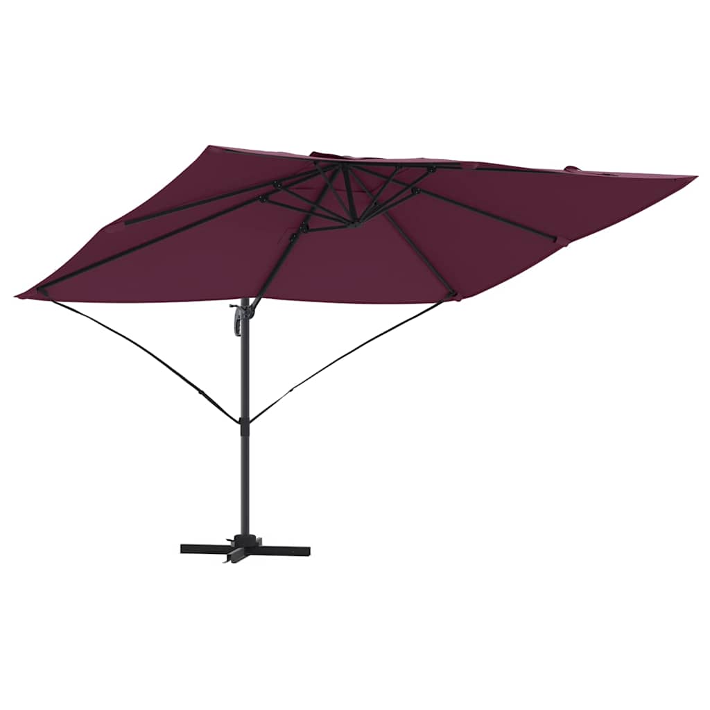 Napernyő Bordeaux piros 351 x 250 x 260 cm Pamut és Alumínium