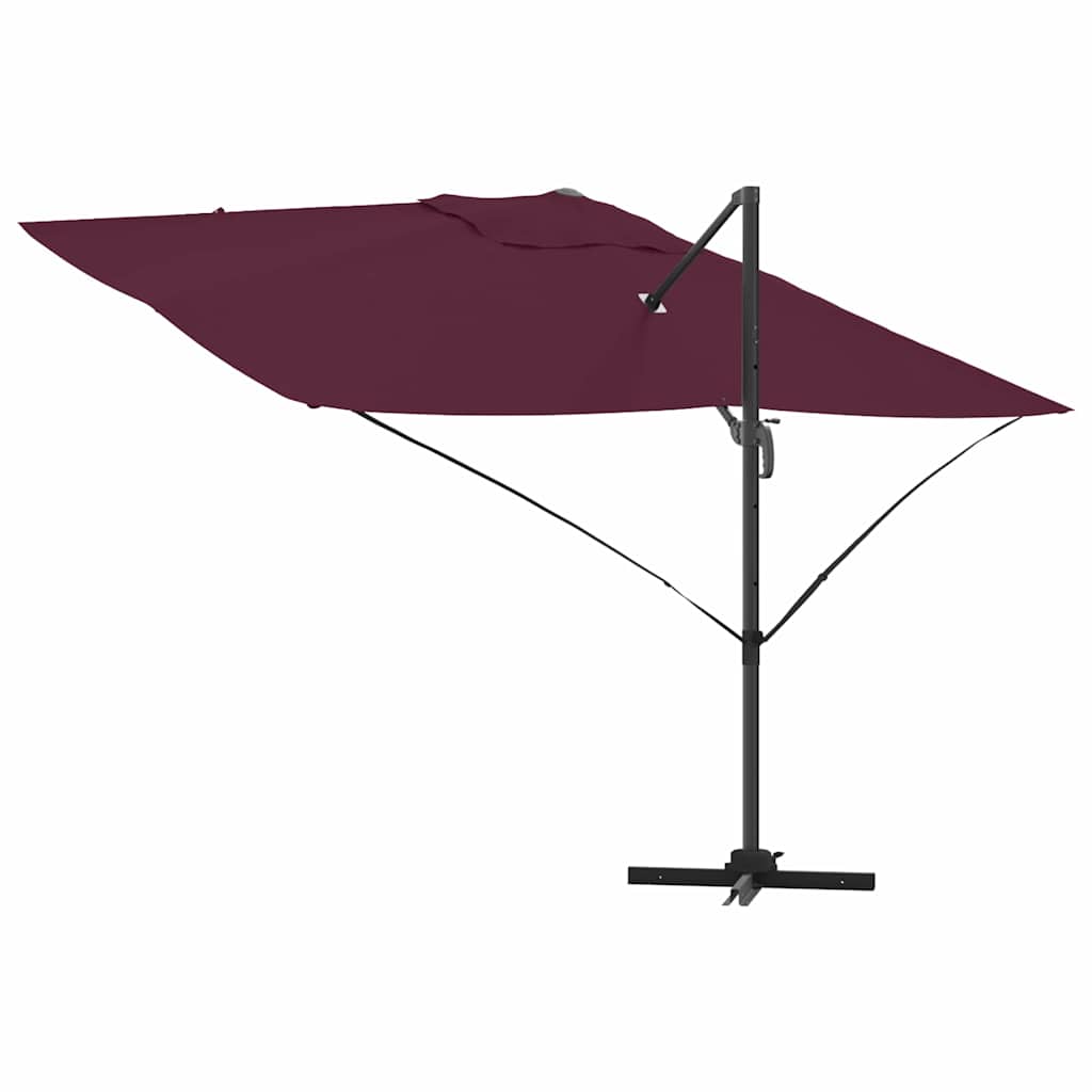 Napernyő Bordeaux piros 351 x 250 x 260 cm Pamut és Alumínium