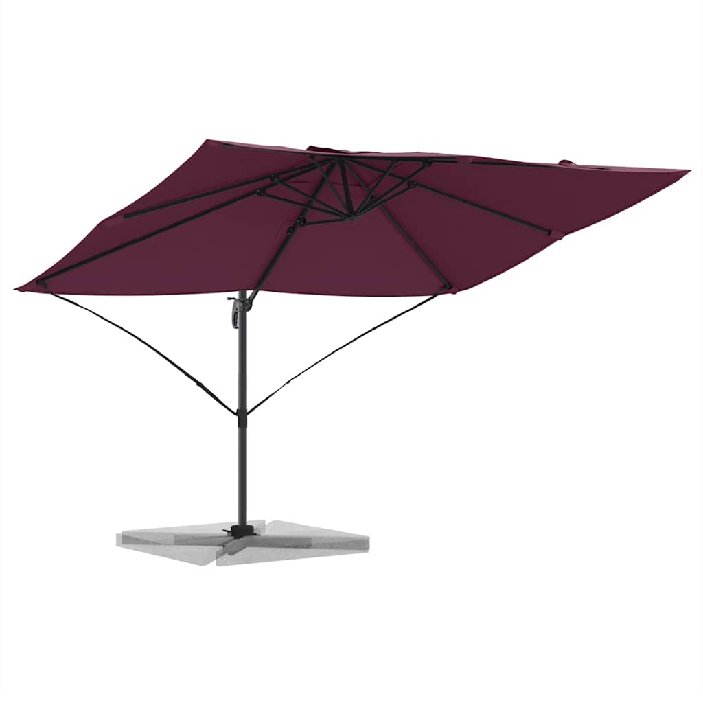 Napernyő Bordeaux piros 351 x 250 x 260 cm Pamut és Alumínium
