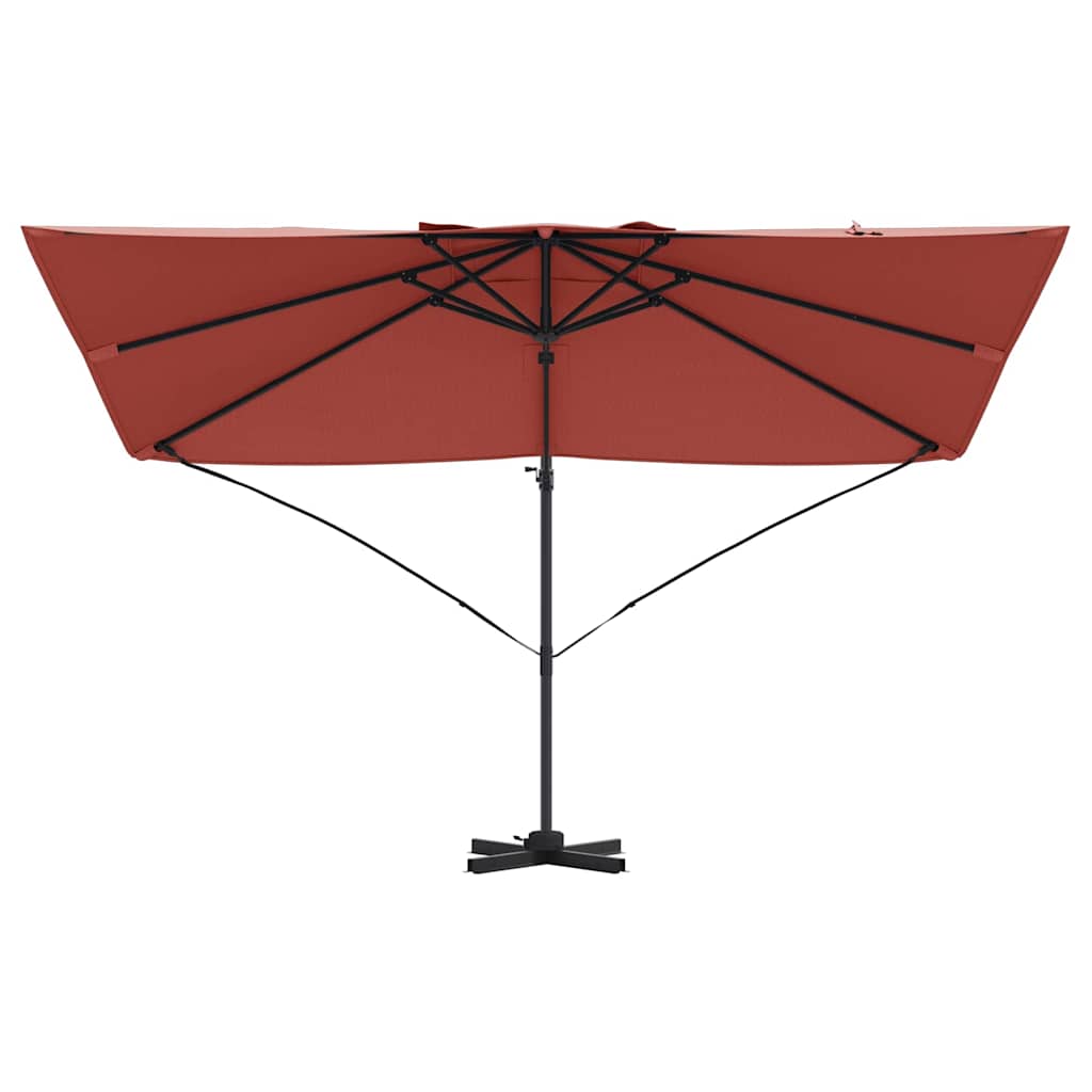 Napernyő Terrakotta 351 x 250 x 260 cm Pamut és Alumínium