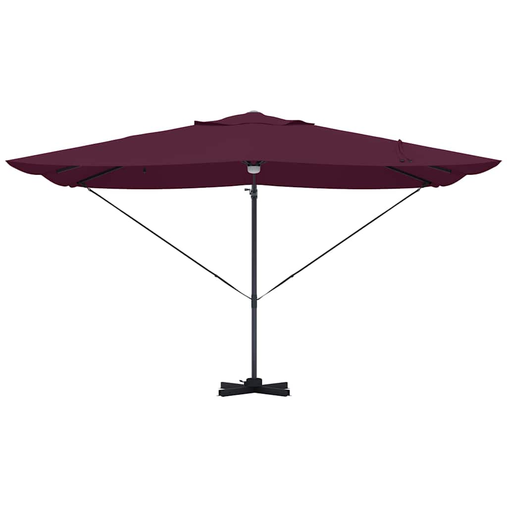 Napernyő Bordeaux piros 351 x 250 x 253 cm Pamut és Alumínium