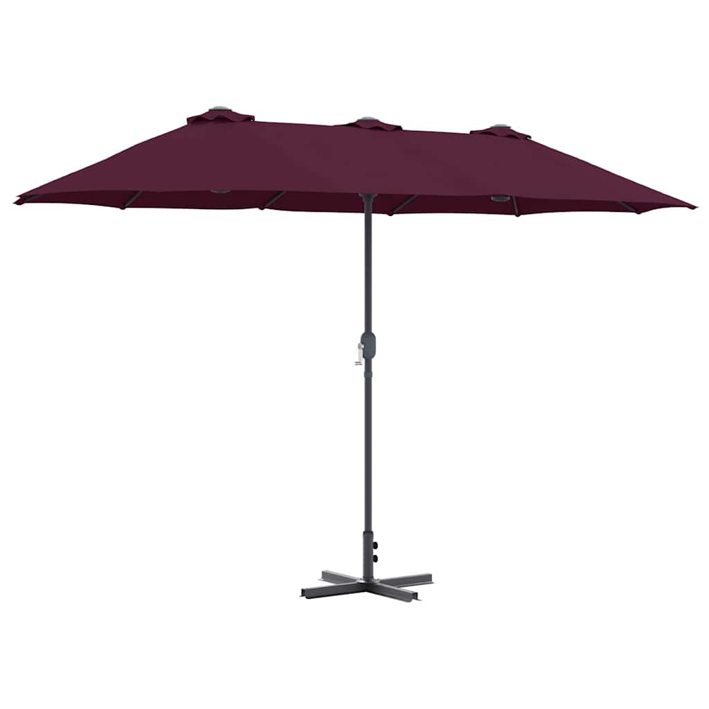 Kerti napernyő Bordeaux piros 370 x 197 x 239 cm