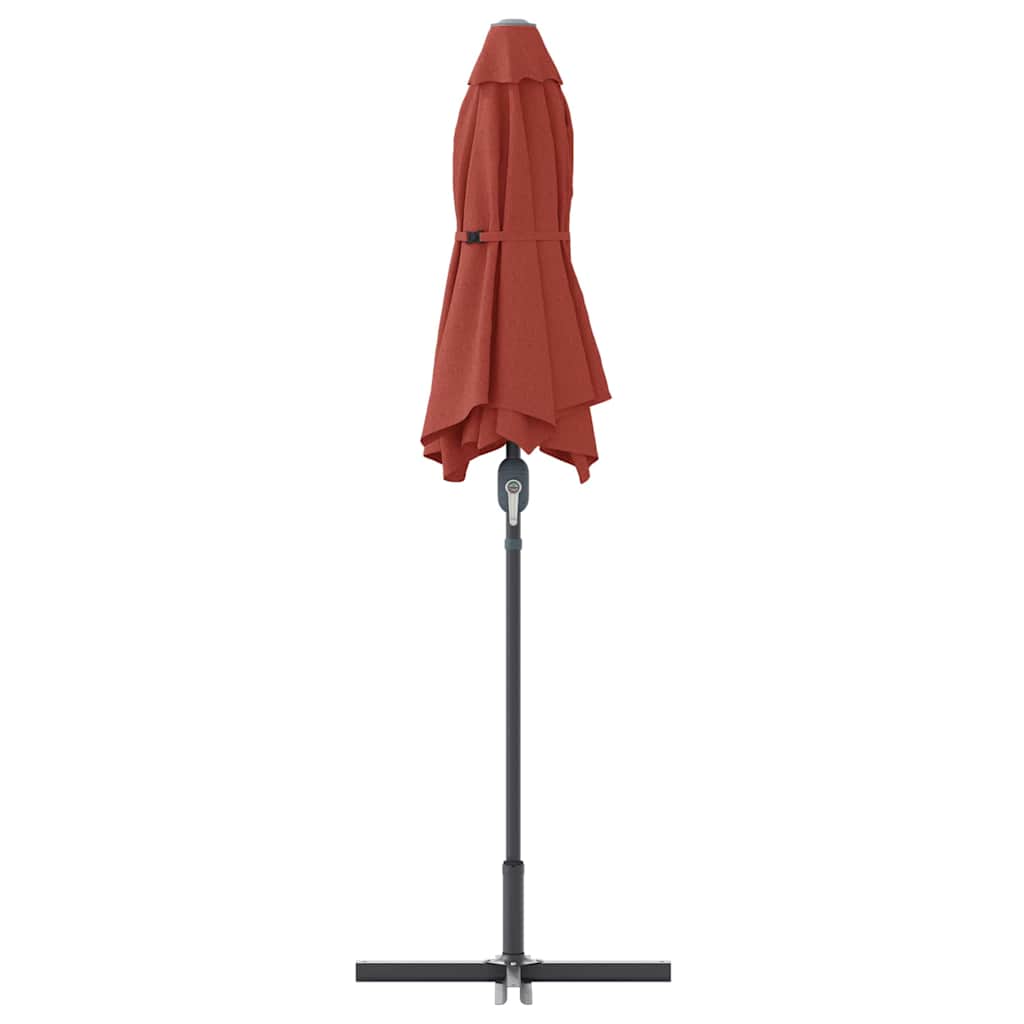 Kerti napernyő Terrakotta 370 x 197 x 239 cm Pamut és Alumínium