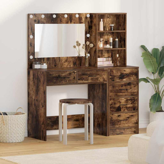 Öltözködőasztal fiókkal Barna 78.5 x 41 x 135 cm Faanyag
