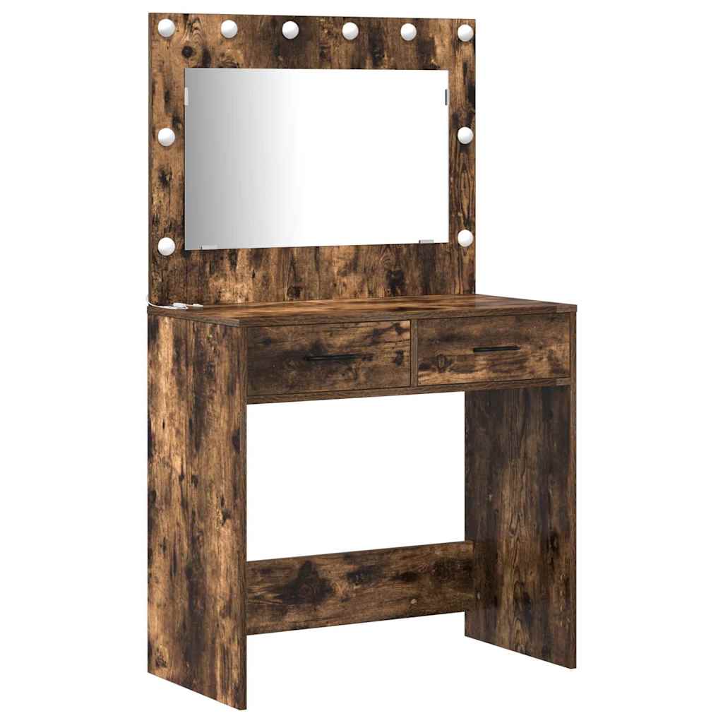 Öltözködőasztal 2 pcs Barna 78.5 x 41 x 135 cm Szerelt Fa