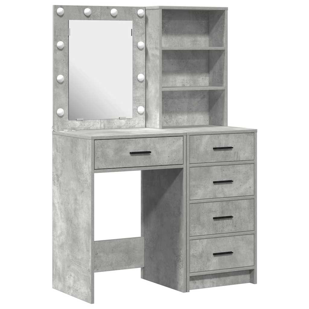 Öltözködőasztal 2 pcs Szürke 50 x 41 x 135 cm Szerelt Fa