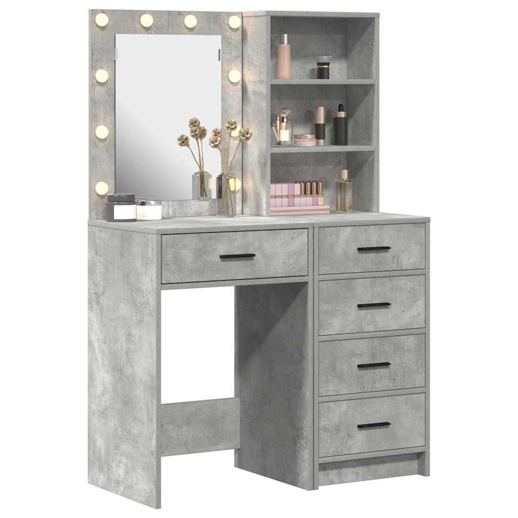 Öltözködőasztal 2 pcs Szürke 50 x 41 x 135 cm Szerelt Fa