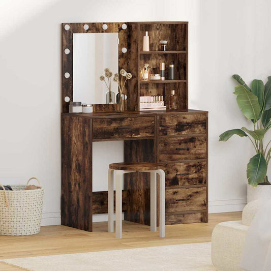 Öltözködőasztal 2 db Barna 50 x 41 x 135 cm Szerelt Fa