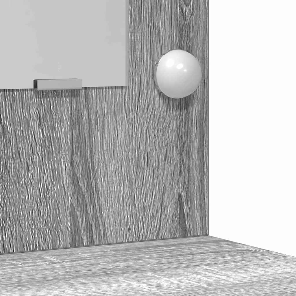 Öltözködőasztal fiókkal 2 pcs Szürke 50 x 41 x 135 cm Faanyag
