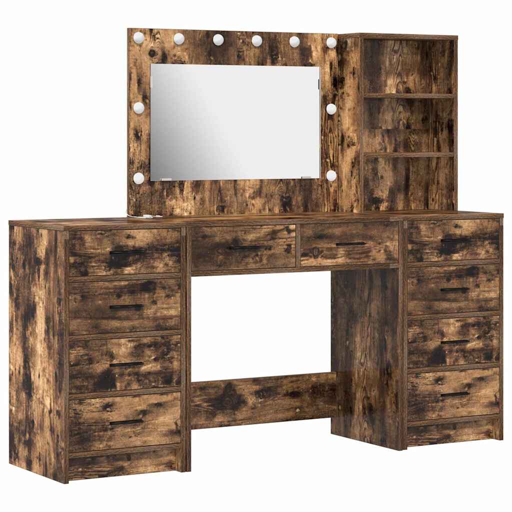 Öltözködőasztal 3 pcs Füstölt tölgy 78,5 x 41 x 135 cm